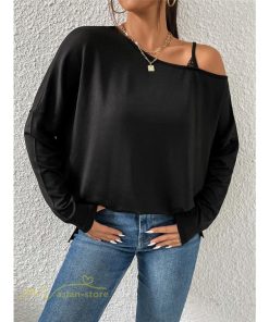 ｔシャツ・カットソー | 長袖Tシャツ レディース 秋物 フェイクTシャツ 切り替え カットソー ロングｔ 無地 肩出し ゆったり キャミソールTシャツ 長袖 Tシャツ 大きいサイズ 女性