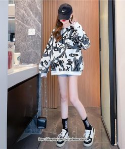 パーカー | トップス レディース 長袖 フード付き スウェット プルオーバー トレーナー お出かけ ゆったり 大きいサイズ カジュアル 外出 体型カバー