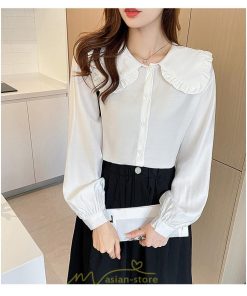 シャツ・ブラウス | ブラウス レディース 長袖 50代 白 シャツ ゆったり トップス きれいめ フォーマル ベージュ 通勤 通学 オフィス 40代 OL 上品 30代 フェミニン 20代