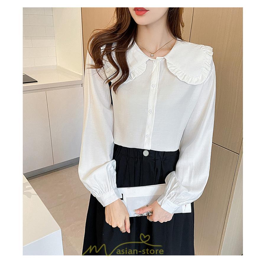 シャツ・ブラウス | ブラウス レディース 長袖 50代 白 シャツ ゆったり トップス きれいめ フォーマル ベージュ 通勤 通学 オフィス 40代 OL 上品 30代 フェミニン 20代