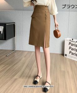 スカート | 膝丈 ひざ丈 秋冬新作 ミモレ丈 カジュアル Aライン スリット 優雅 上品 キレイめ 着痩せ 2022新作 通勤 40代 20代 通学 30代 大人フェミニン 50代