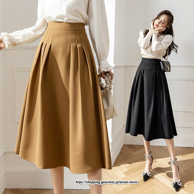 スカート | ロング丈 ミモレ丈 フレアロングAライン通勤 20代 30代 40代 50代 コーデ 着痩せ 高見え 送料無料 きれいめ