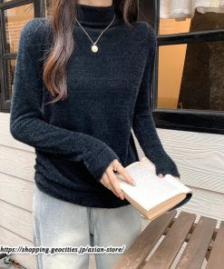 ニット・セーター | カットソー ニット レディース ハイネック 長袖 秋冬 春 トップス スリム ストレッチ インナー 無地 長袖ニット 長袖カットソー 着痩せ 通学通勤 プルオーバー
