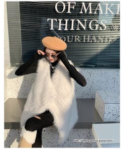 ベスト | ボリュームフェイクファーファー毛皮レディース 冬 フェイクファー 毛皮コート アウター ノースリーブ ふわふわ 前開き 秋冬 ジレ