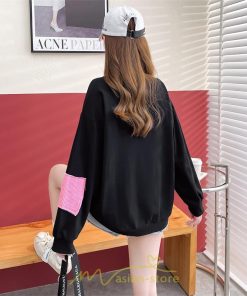 パーカー | トレーナー Tシャツ レディース 切り替え スウェット 春 長袖 おしゃれ 秋 冬 20代30代40代50代 コットン デート カジュアル 可愛い 女子会 お出かけ