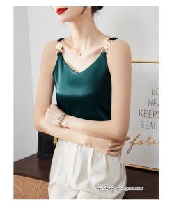 キャミソール タンクトップ | キャミソール サテン インナー レディース 重ね着 キャミ サテン生地 下着 肌着 ノースリーブ 光沢感のあるキャミソール 春 滑らかな手触り トップス 夏 秋
