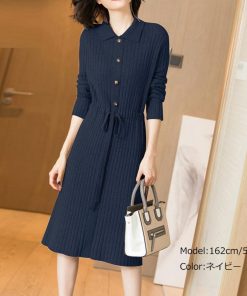 ワンピース | ニット無地 秋冬