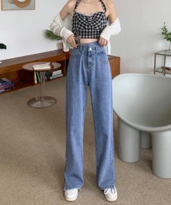 デニム | ストレートデニムパンツ ハイウエスト美脚