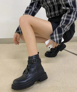 ショートブーツ | 厚底 レディース 美脚