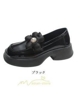 ローファー | 学生 女子 レディース 通学 通勤 学生靴 学校 軽量 花飾り 可愛い 上品 キレイめ 疲れにくい 痛くない 送料無料 フォーマル コンフォート