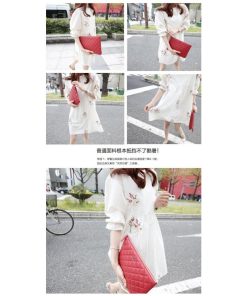 マタニティ | ワンピース 五分袖 授乳服 2type Aラインワンピース ギャザー 刺繍 可愛い 妊婦 妊娠 大人 産前産後 膝上丈ワンピース ヨコファスナー ママ