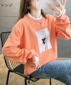 パーカー | トレーナー Tシャツ レディース 長袖 トップス 切り替え プルオーバー スポーツ カジュアル ゆったり 春 秋 お出かけ 通学 通勤 冬 可愛い スポーツ