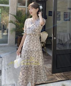 マキシ | ワンピース レディース 夏 40代 きれいめ 膝丈ワンピース 半袖 シフォンワンピ フリル ロング丈ワンピ オシャレ 着痩せ カジュアル 上品 上品 エレガント 新作