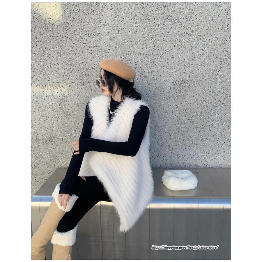 ベスト | ボリュームフェイクファーファー毛皮レディース 冬 フェイクファー 毛皮コート アウター ノースリーブ ふわふわ 前開き 秋冬 ジレ