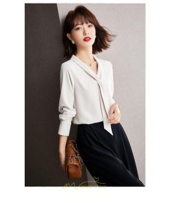 シャツ・ブラウス | ブラウス レディース 長袖 秋冬 オフィス フォーマル スーツ インナー 白 シフォン 大きいサイズ ビジネス 20代 通勤 40代 体型カバー 30代 秋服