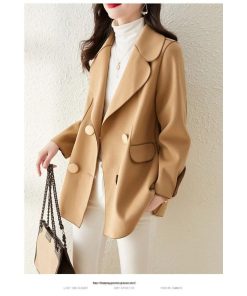 コート・ジャケット | テーラードジャケット レディース コート アウター 長袖 ミディアム丈 羽織り 春 秋 冬 無地 カジュアル ラシャ ダブルブレスト 秋 冬 あったか 通勤 通学