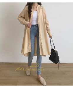 マキシ | シャツワンピ 2WAY カーディガン 長袖 ロング 無地 体型カバー ワンピース アウター レディース 春アウター お出かけ 20代30代40代50代 羽織り カジュアル 上品