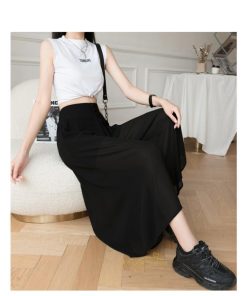 ワイドパンツ | ガウチョパンツ レディース ボトムス ハイウエスト ゆったり パンツ シフォンパンツ スカート風 涼しい 2022 夏 さらさら カジュアル きれいめ