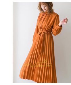 マキシ | プリーツワンピース ワンピース レディース ロングワンピース ミモレ丈 秋物 長袖 長袖ワンピース お呼ばれワンピース 大人 揺れる 二次会 シャツワンピース