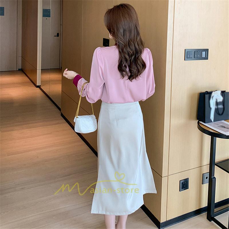 シャツ・ブラウス | ブラウス レディース 長袖 ブラウスシャツ ボウタイ フォーマル チュニック 大人 春 夏 春夏 フォーマル スーツ トップス 20代 30代 2022作 OL 高級感 母 ママ