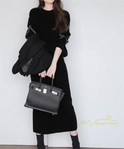 セットアップ | ニットレディース 40代 秋冬 長袖 ニット セーター スカート無地 ロング丈 オシャレ オシャレ韓国風 2点セット オフィス カジュアル