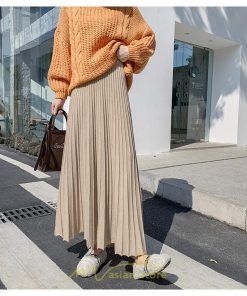 スカート | プリーツ ロング丈 ボトムス レディース ニットニット あったか 20代 30代 40代 秋 冬 韓国風 デート こなれ感 新作 秋冬物 お呼ばれ