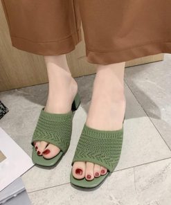 サンダル | ミュールチャンキーヒール 美脚