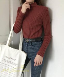 ニット・セーター | 秋 冬 ニット セーター 長袖 プチハイネック レディース トップス 無地 洗えるニット お洒落 シンプル トレンド ゆるシルエットインナー 上品 OL きれいめ 通勤