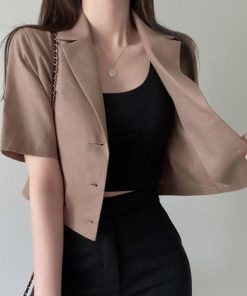 テーラードジャケット | 半袖 クロップド丈