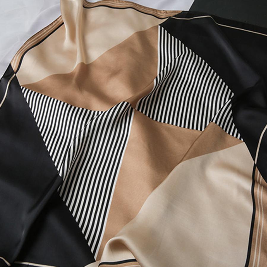 その他小物 | シルク風スカーフ 首巻き 配色バンダナ