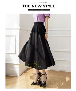 スカート | ハイウエスト ロングレトロ Aライン女性 マキシ丈ボトムス 春秋 夏 お洒落 カジュアル 2022 エレガント 20代30代40代 通勤