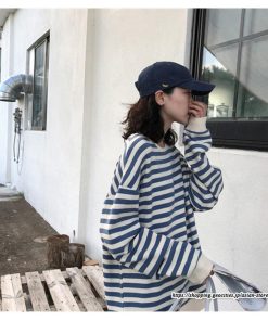 パーカー | トレーナー レディース プルオーバー クルーネック 長袖 トップス Tシャツ スウェット ゆったり ボーダー 秋冬 カジュアル ルームウェア 練習着 春 トップス