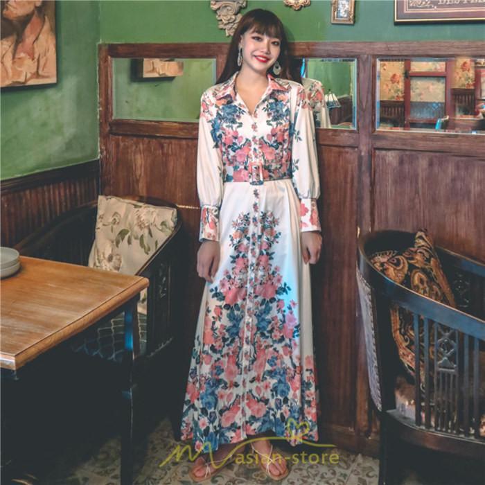 マキシ | ワンピース 長袖 きれいめ 春 ロング 大人 ロング丈 リラックス レディース ルームウェア 上品 旅行 体型カバー リゾート フランス風 着痩せ