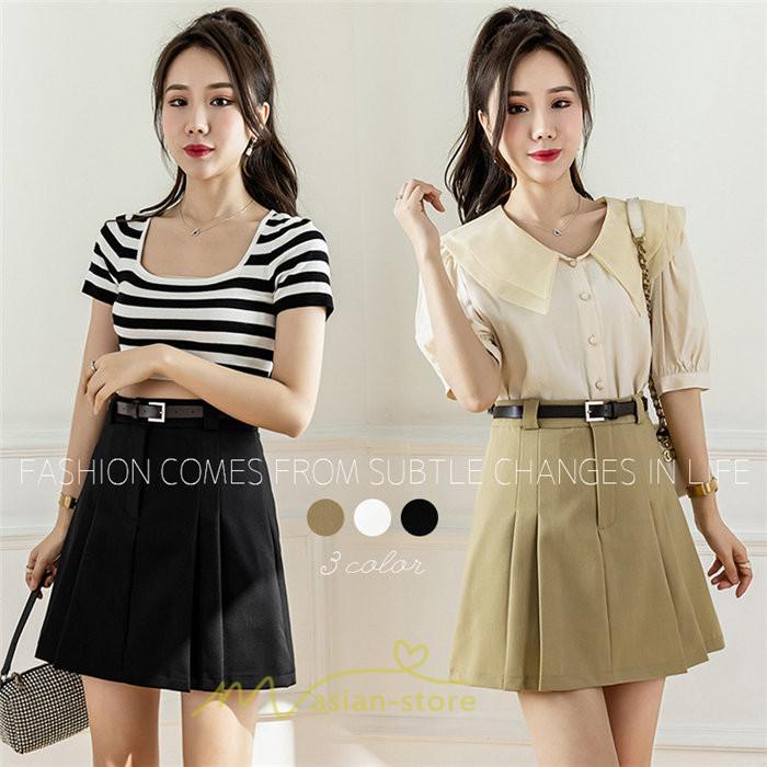 スカート | ボトムス レディース きれいめ 春夏 おしゃれ ショート丈 フォーマル 通勤 韓国風 ハイウエスト 20代30代 Aライン 着痩せ ミニスカート エレガント