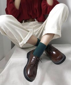 ショートブーツ | 靴 レースアップ レザー調 歩きやすい 厚底 ドレスシューズ レディース シューズ シンプル