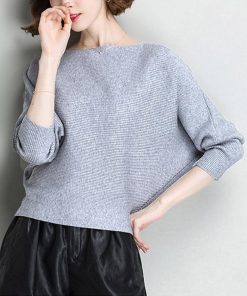 ニット・セーター | ニットトップス ボートネック長袖