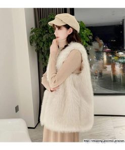 ベスト | ボリュームフェイクファーファー毛皮レディース 冬 フェイクファー 毛皮コート アウター ノースリーブ ふわふわ 秋冬 前開き ジレ