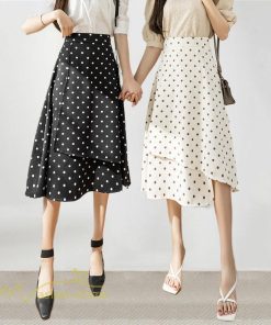 スカート | ロング 水玉 春夏 Aラインエレガント レディース 40代 ハイウェストボトムス 大人 通勤OL 体型カバー 20代 オシャレ30代 50代