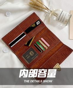 長財布 | クロコ型押し PUレザー シンプル