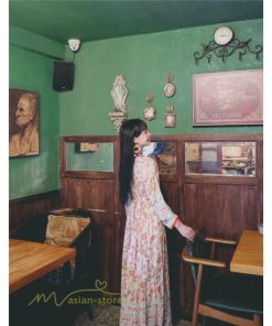 マキシ | ロングワンピース マキシワンピース エスニック リゾート ワンピ コットン カジュアル 大人 春 夏 秋 Vネック ゆったり 着痩せ Aライン 体型カバー きれいめ