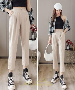 チノ・テーパード・ジョガー・スキニーパン | テーパードパンツ レディース ボトムス パンツ 麻綿風 チノパン 涼しい 接触冷感 ウエストゴム 夏パンツ 九分丈 春夏秋 可愛い 20代30代 無地 スリム 40代 大人