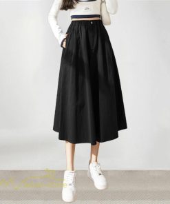 スカート | ハイウエスト ロングレトロ Aライン女性 ボトムス 春秋 夏 お洒落 カジュアル 20代30代40代 通勤 2022 エレガント