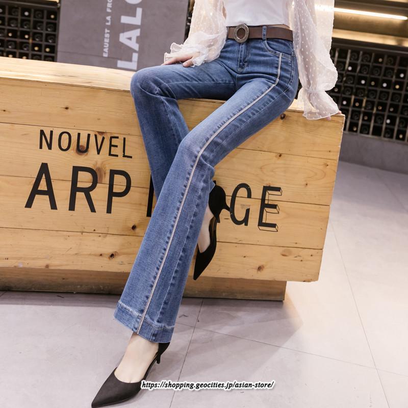 チノ・テーパード・ジョガー・スキニーパン | パンツ デニム ジーンズ デニムパンツ フレアパンツ レディース スキニーデニム ボトムス ロング ジーンズ 送料無料 ジーパン 冬 着痩せ 秋