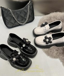 ローファー | 学生 女子 レディース 通学 通勤 学生靴 学校 軽量 花飾り 可愛い 上品 キレイめ 疲れにくい 痛くない 送料無料 フォーマル コンフォート
