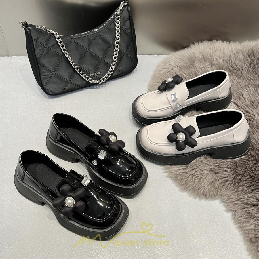 ローファー | 学生 女子 レディース 通学 通勤 学生靴 学校 軽量 花飾り 可愛い 上品 キレイめ 疲れにくい 痛くない 送料無料 フォーマル コンフォート