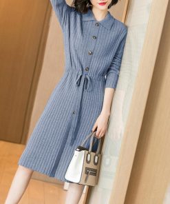 ワンピース | ニット無地 秋冬