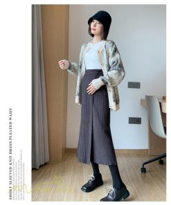 スカート | 妊婦服 マタニティシンプル 秋 冬 コーデ 着痩せ ニット妊婦 産前 産後 大きいサイズ ソフト ウエスト調整 お出かけ 秋 柔らか