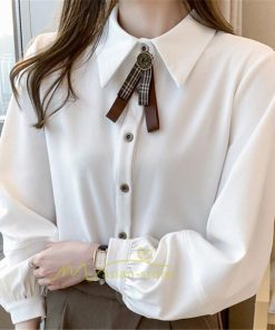 シャツ・ブラウス | スカーフタイシャツ トップス シャツ シャツ ブラウス レディース カジュアル フェミニン 春 秋 冬 きれいめ カジュアル 着痩せ 上品 エレガント 夏物 通勤通学