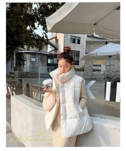 ベスト | ダウンレディース 無地 スタンドネック 中綿きれいめ シンプル 大きいサイズ ノースリーブ 韓国風 20代 50代 秋冬コーデ 40代 30代 大きいサイズ