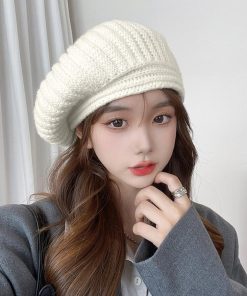 ベレー帽 | リブ編みニットニットキャップ